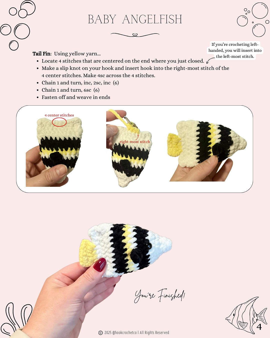 Free Crochet Pattern: Adorable Baby Angelfish