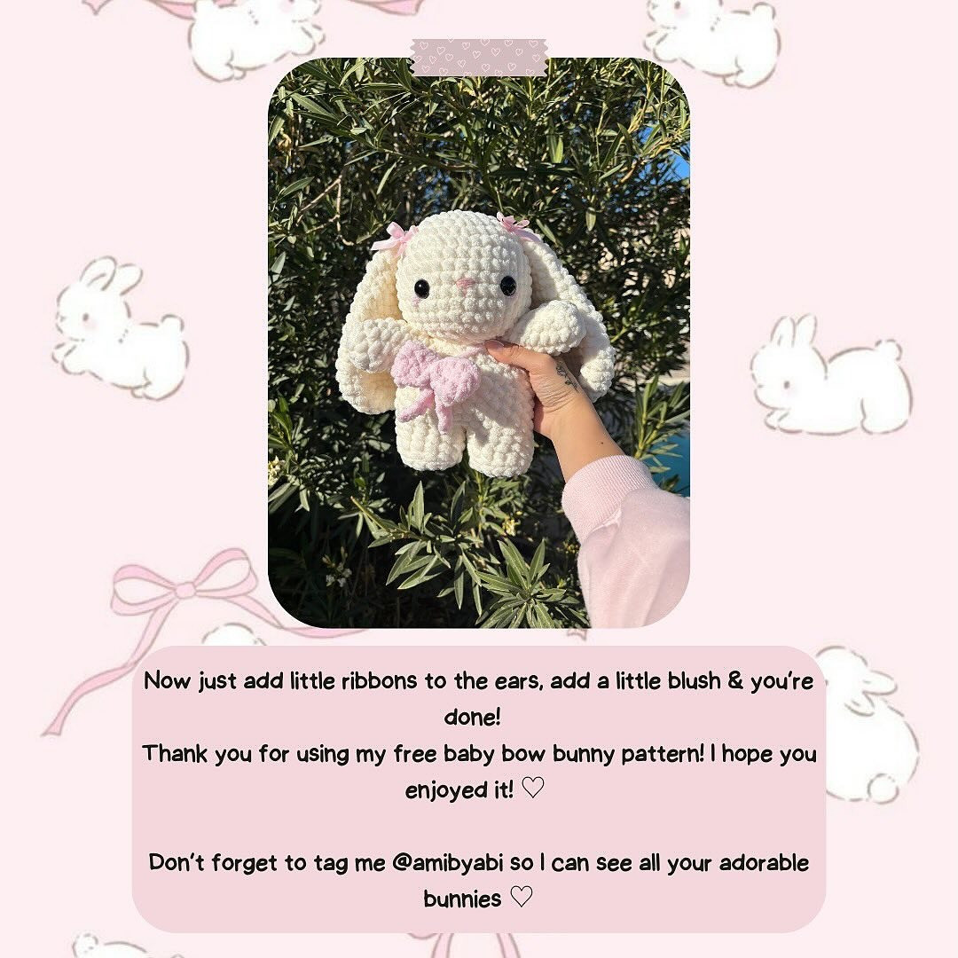 Free Crochet Pattern: Adorable Baby Bow Bunny