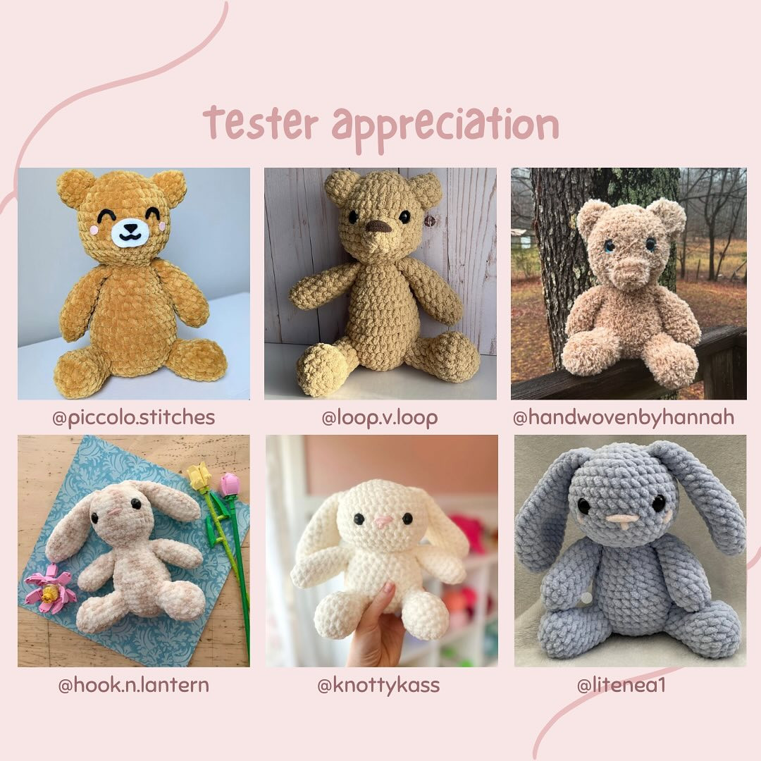 Free Crochet Pattern: Adorable Baby Bunny and Bear Amigurumi