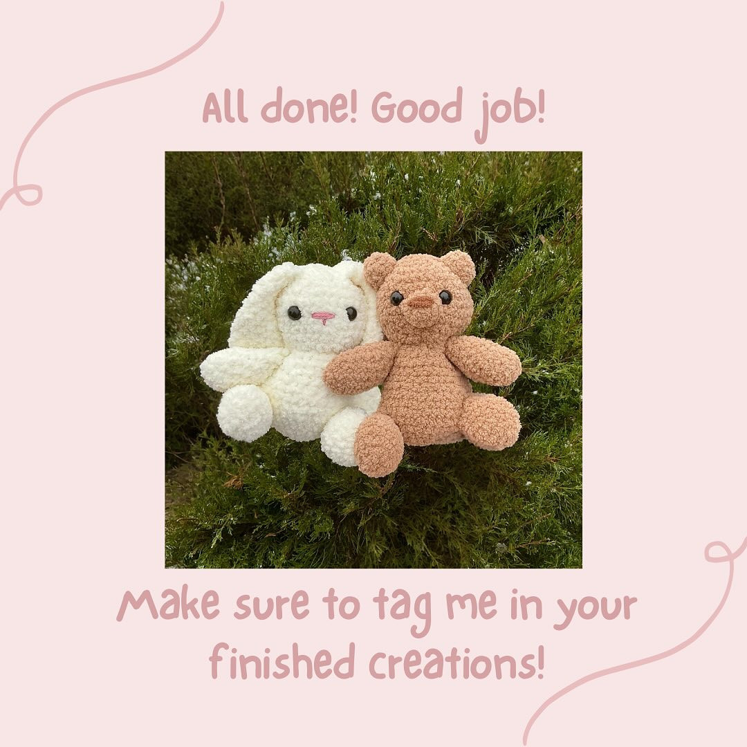 Free Crochet Pattern: Adorable Baby Bunny and Bear Amigurumi