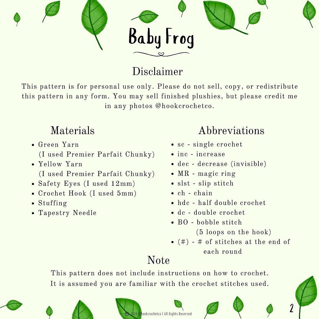 Free Crochet Pattern: Adorable Baby Frog Amigurumi
