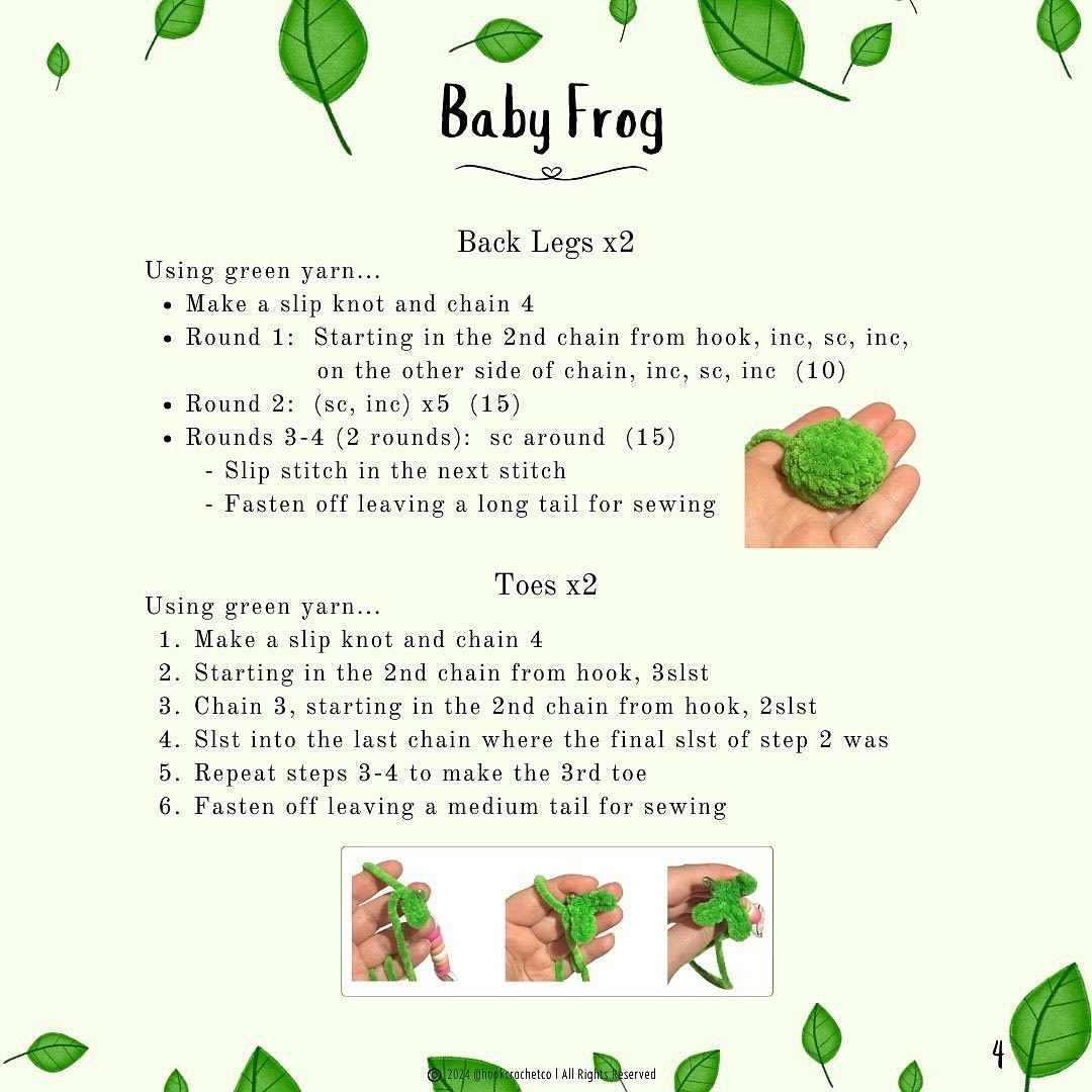 Free Crochet Pattern: Adorable Baby Frog Amigurumi