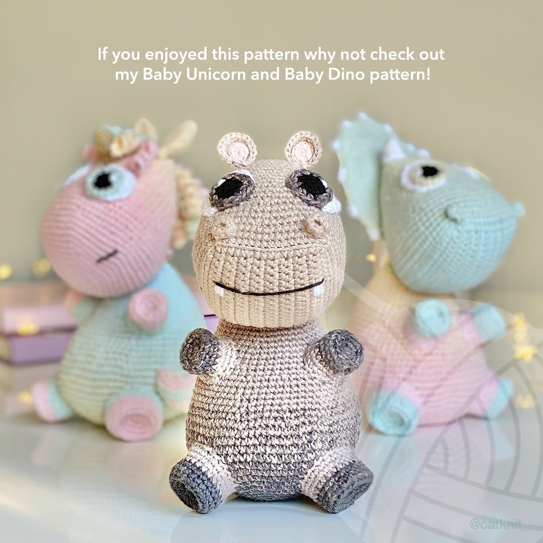 Free Crochet Pattern: Adorable Baby Hippo Amigurumi