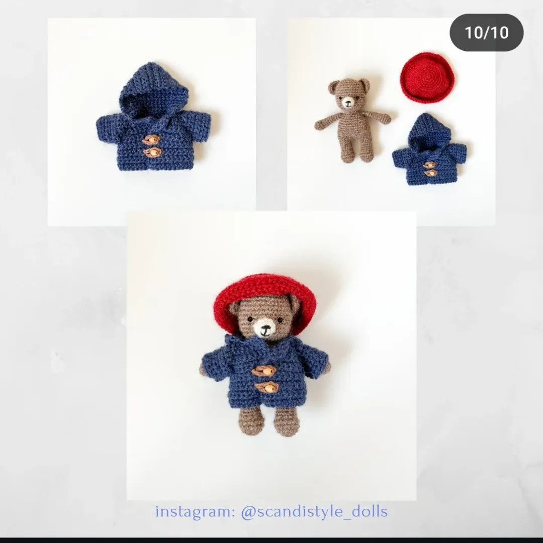 Free Crochet Pattern: Adorable Bear in Coat & Hat