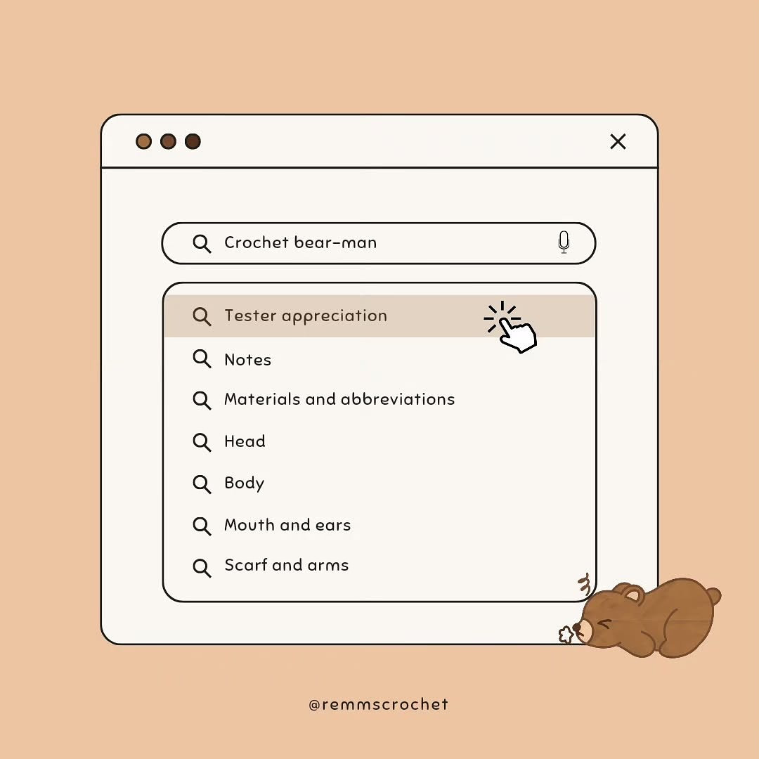 Free Crochet Pattern: Adorable Bear Man Amigurumi