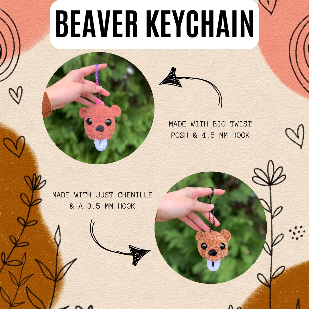 Free Crochet Pattern: Adorable Beaver Keychain