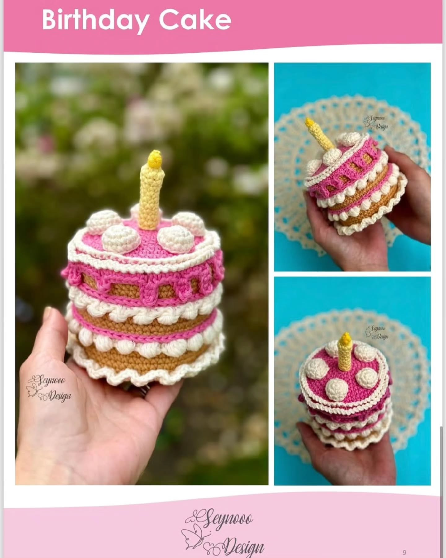 Free Crochet Pattern: Adorable Birthday Cake