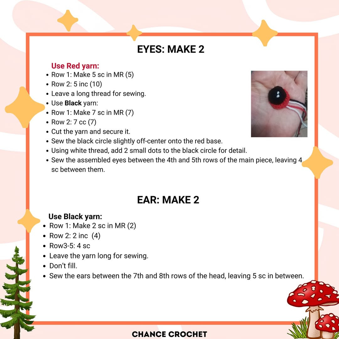 Free Crochet Pattern: Adorable Black & Red Dragon