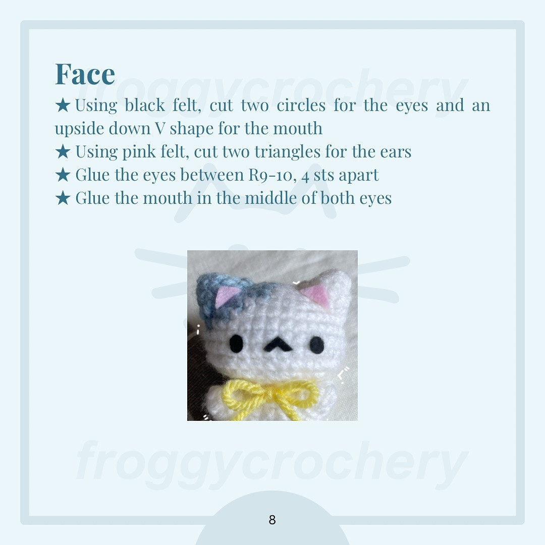 Free Crochet Pattern: Adorable Blue Calico Cat