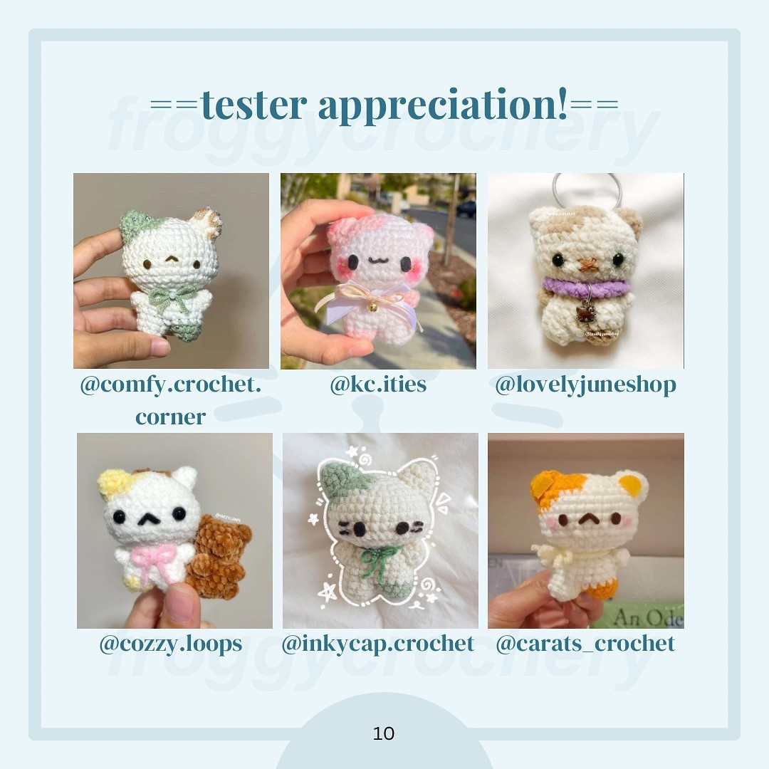 Free Crochet Pattern: Adorable Blue Calico Cat