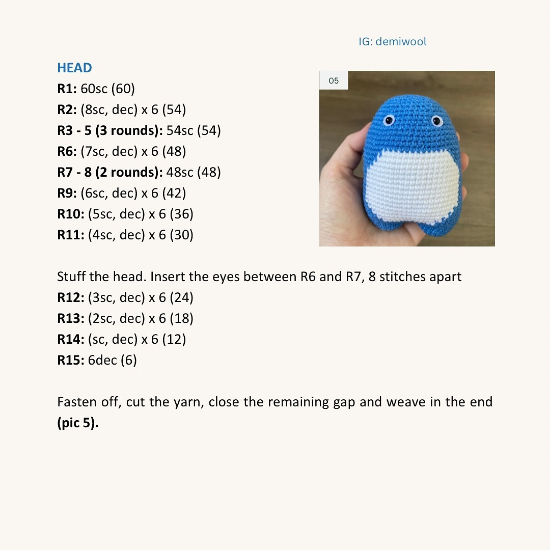 FREE Crochet Pattern: Adorable Blue Totoro Amigurumi