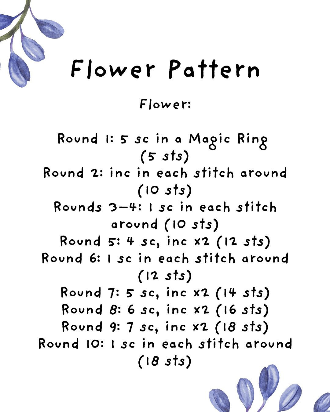 Free Crochet Pattern: Adorable Bluebells