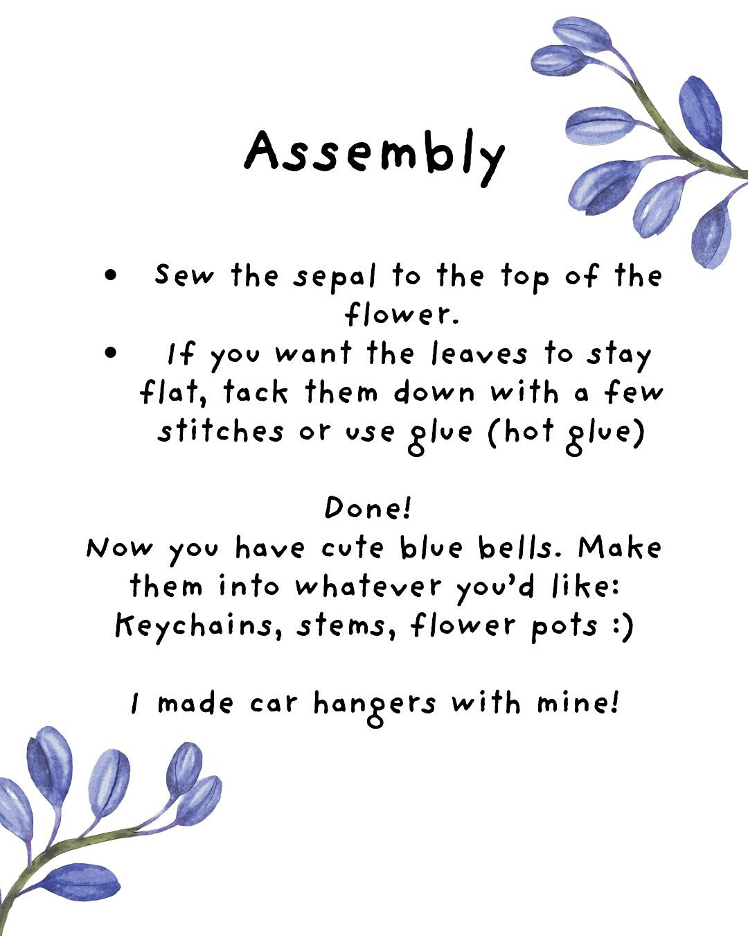 Free Crochet Pattern: Adorable Bluebells