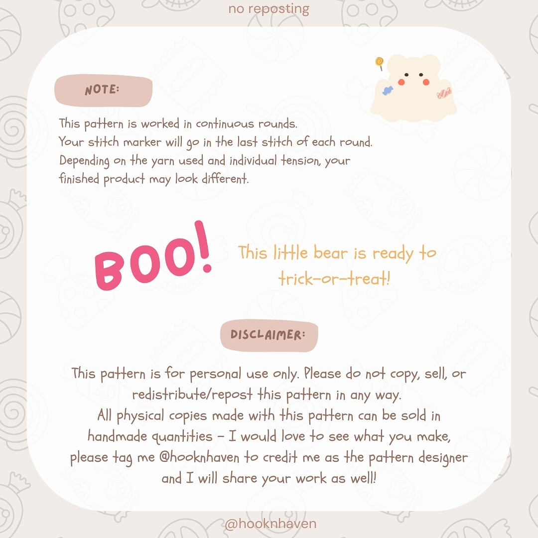 Free Crochet Pattern: Adorable Boo Bear!