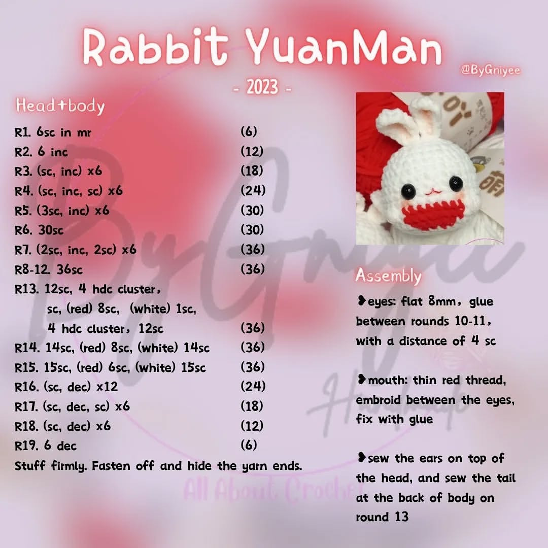 Free Crochet Pattern: Adorable Bunny Amigurumi FREE
