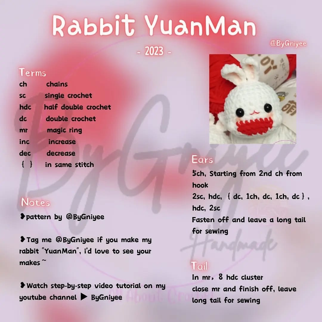 Free Crochet Pattern: Adorable Bunny Amigurumi FREE