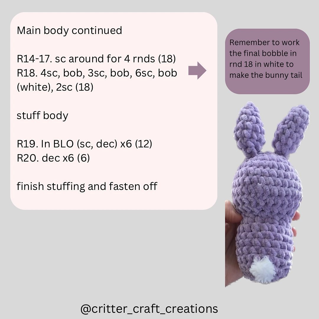 Free Crochet Pattern: Adorable Bunny Amigurumi My little Bunny Bows pattern