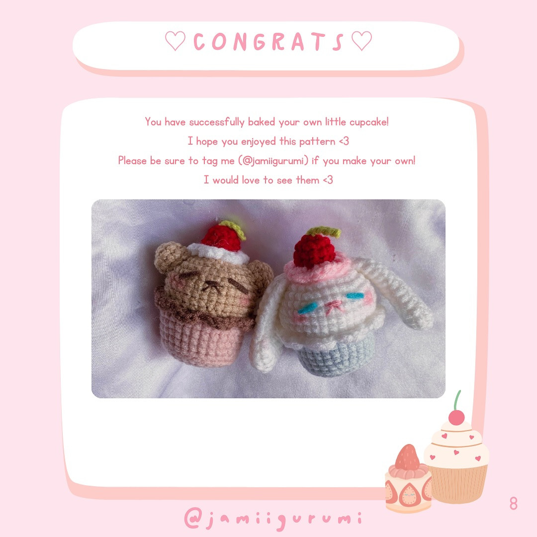 Free Crochet Pattern: Adorable Bunny and Bear Cupcakes