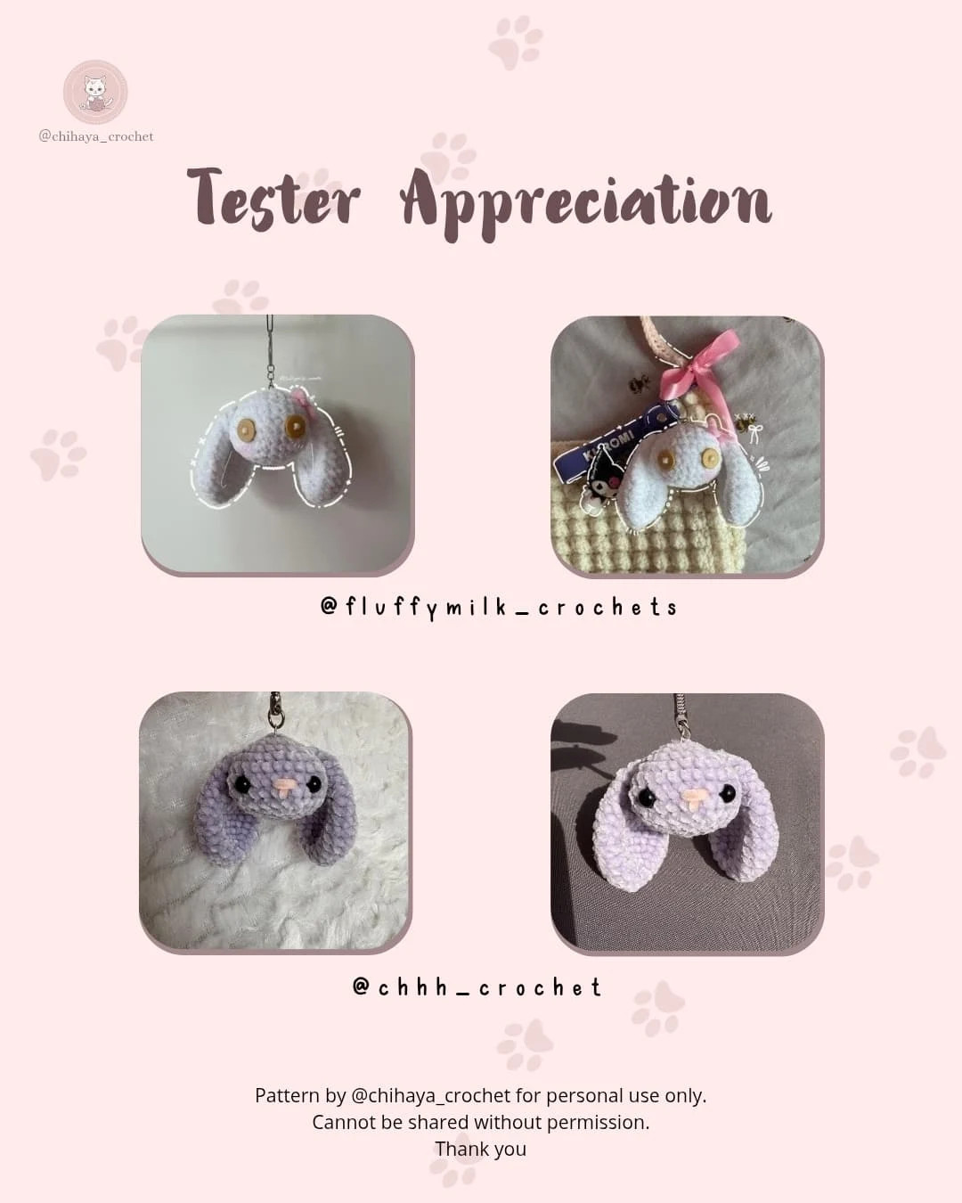 Free Crochet Pattern: Adorable Bunny Keychain