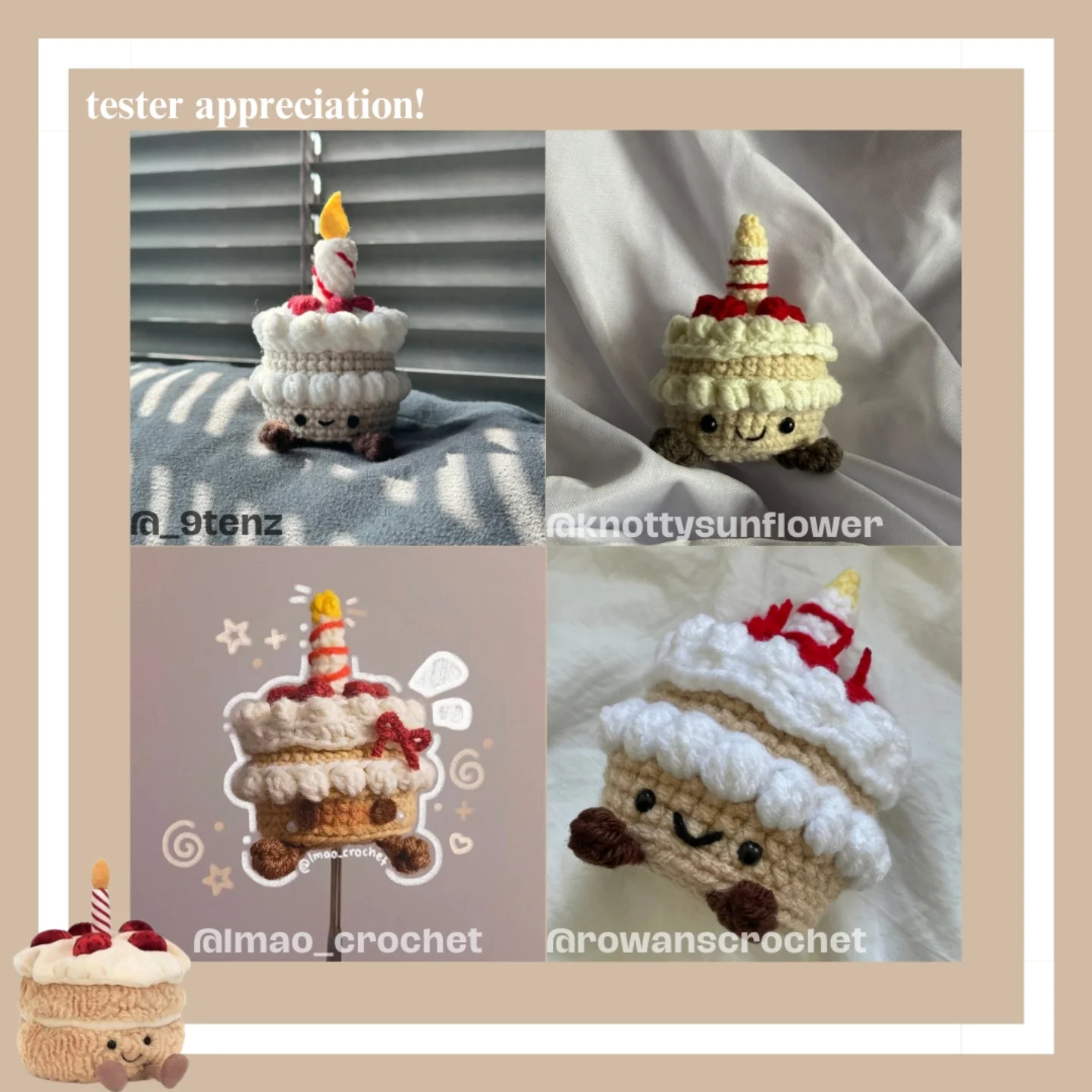 Free Crochet Pattern: Adorable Cake Amigurumi free pattern
