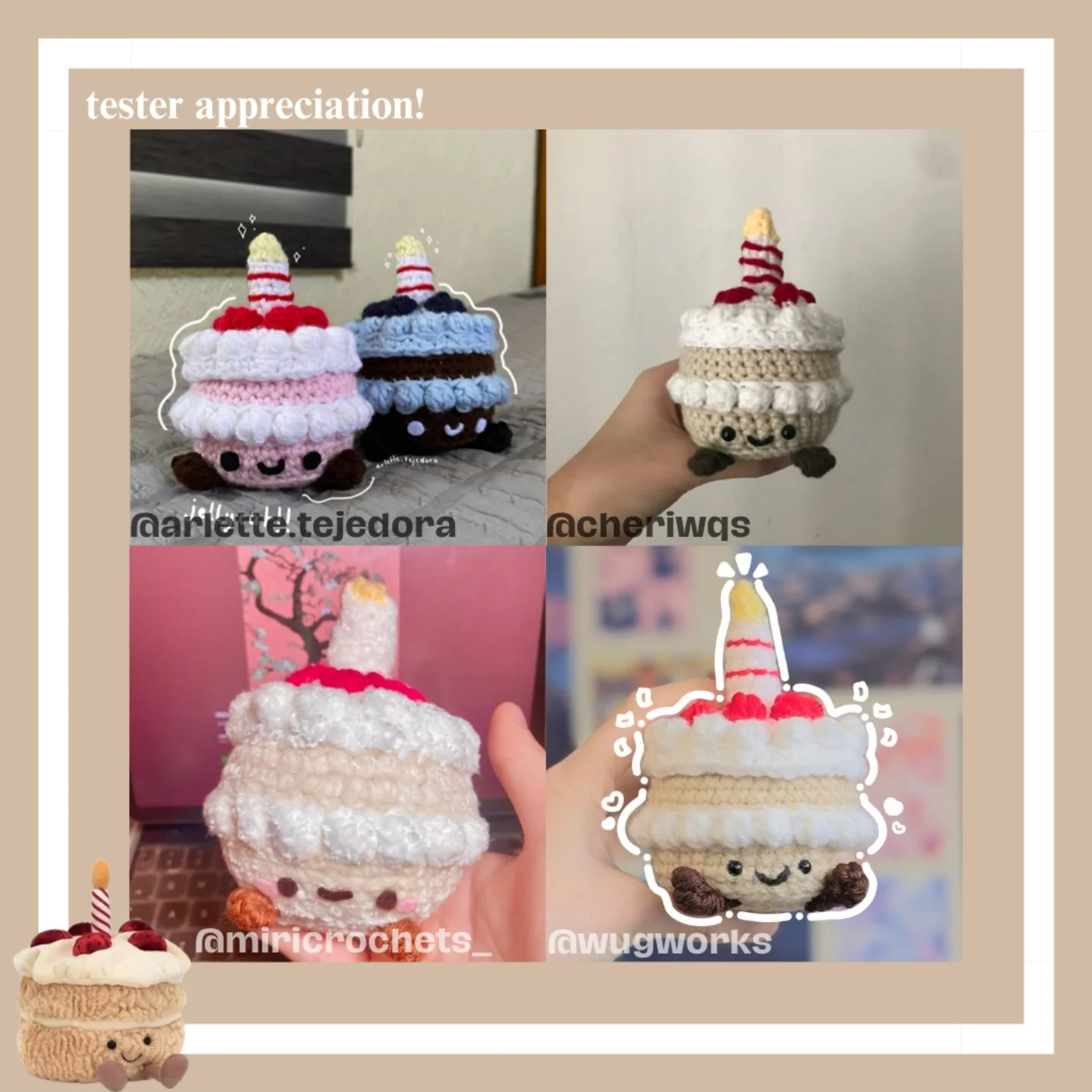 Free Crochet Pattern: Adorable Cake Amigurumi free pattern