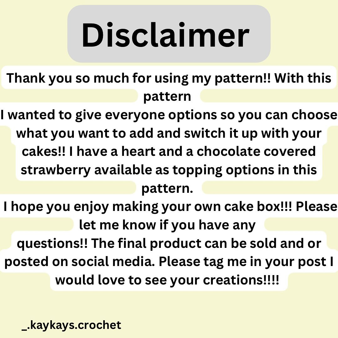 Free Crochet Pattern: Adorable Cake Box