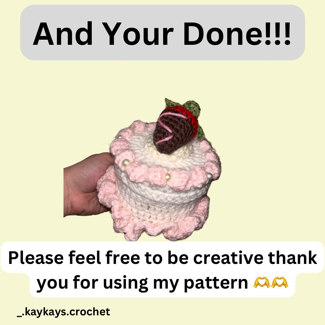 Free Crochet Pattern: Adorable Cake Box