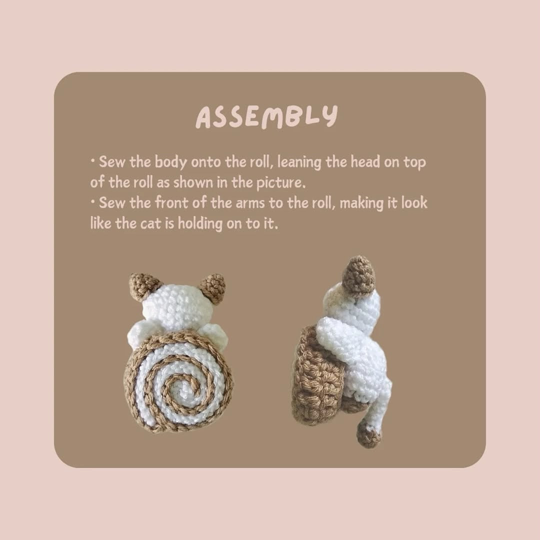 Free Crochet Pattern: Adorable Cake Roll Kitty Amigurumi