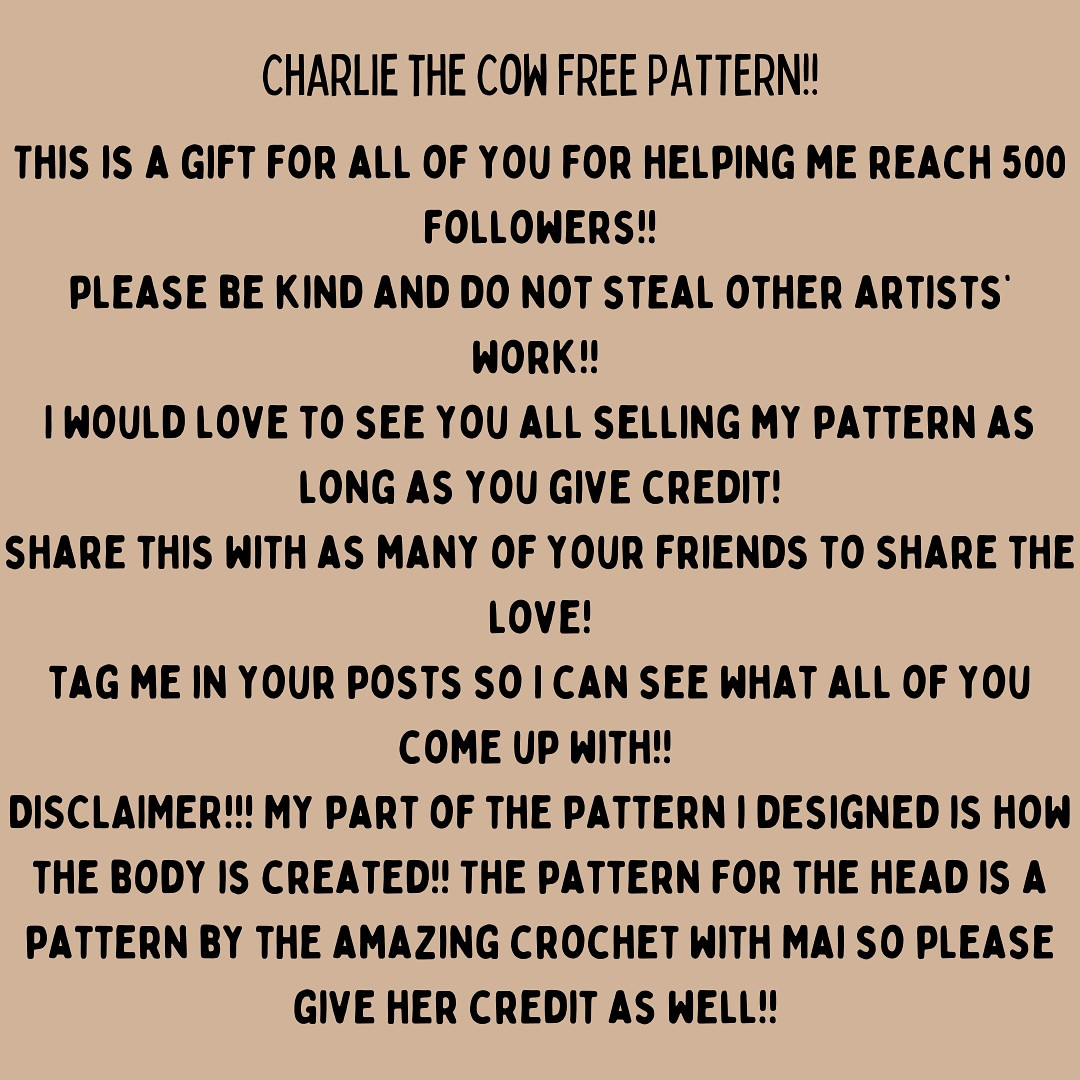 Free Crochet Pattern: Adorable Calf Amigurumi Share this with a friend and follow if you love cows!! 🥰