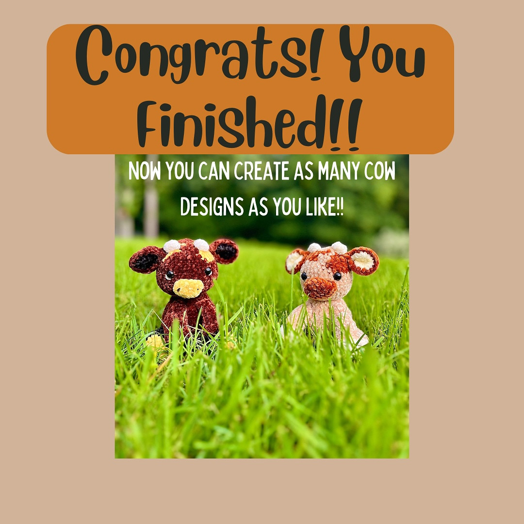 Free Crochet Pattern: Adorable Calf Amigurumi Share this with a friend and follow if you love cows!! 🥰