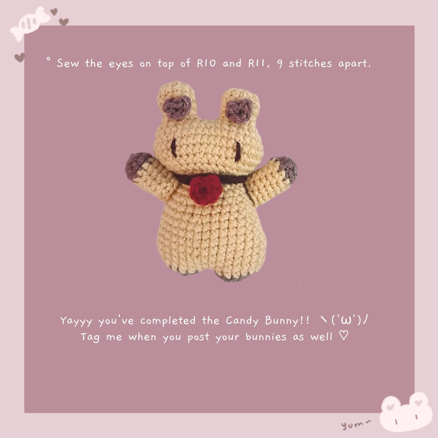 Free Crochet Pattern: Adorable Candy Bunnies