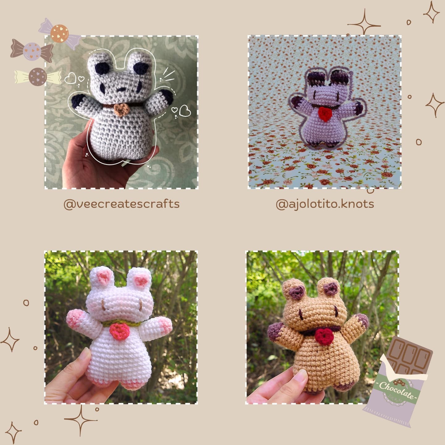 Free Crochet Pattern: Adorable Candy Bunnies