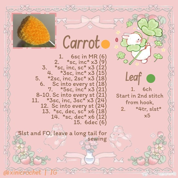 Free Crochet Pattern: Adorable Carrot Bunny