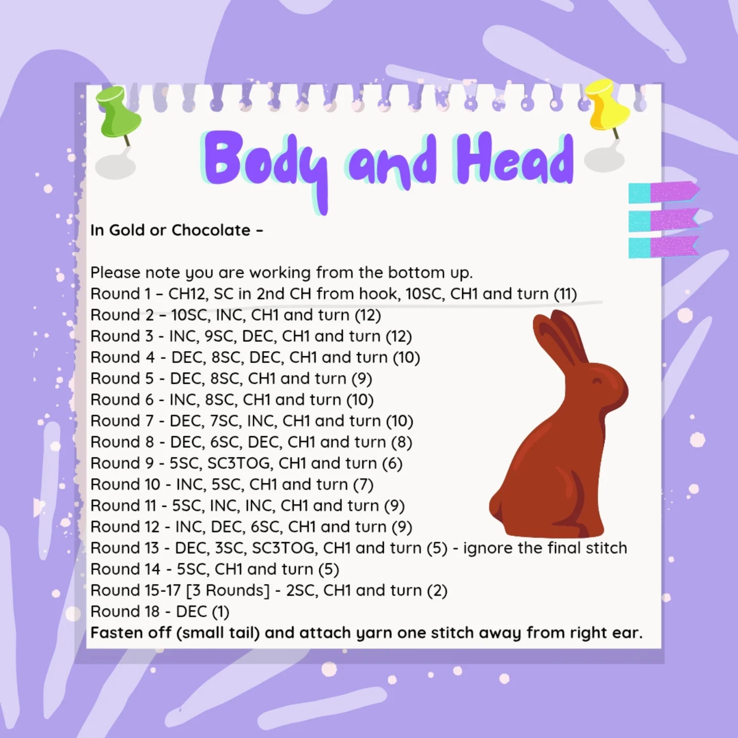 Free Crochet Pattern: Adorable Chocolate Bunnies