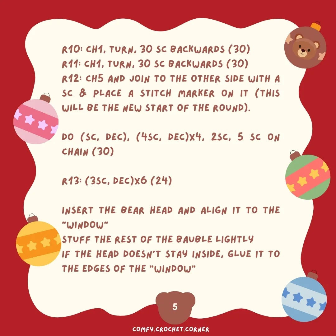 Free Crochet Pattern: Adorable Christmas Bear Ornament