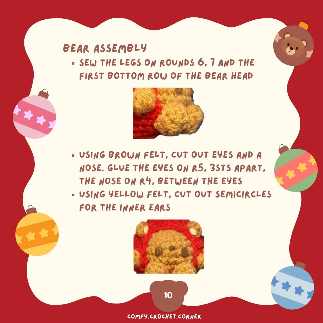 Free Crochet Pattern: Adorable Christmas Bear Ornament