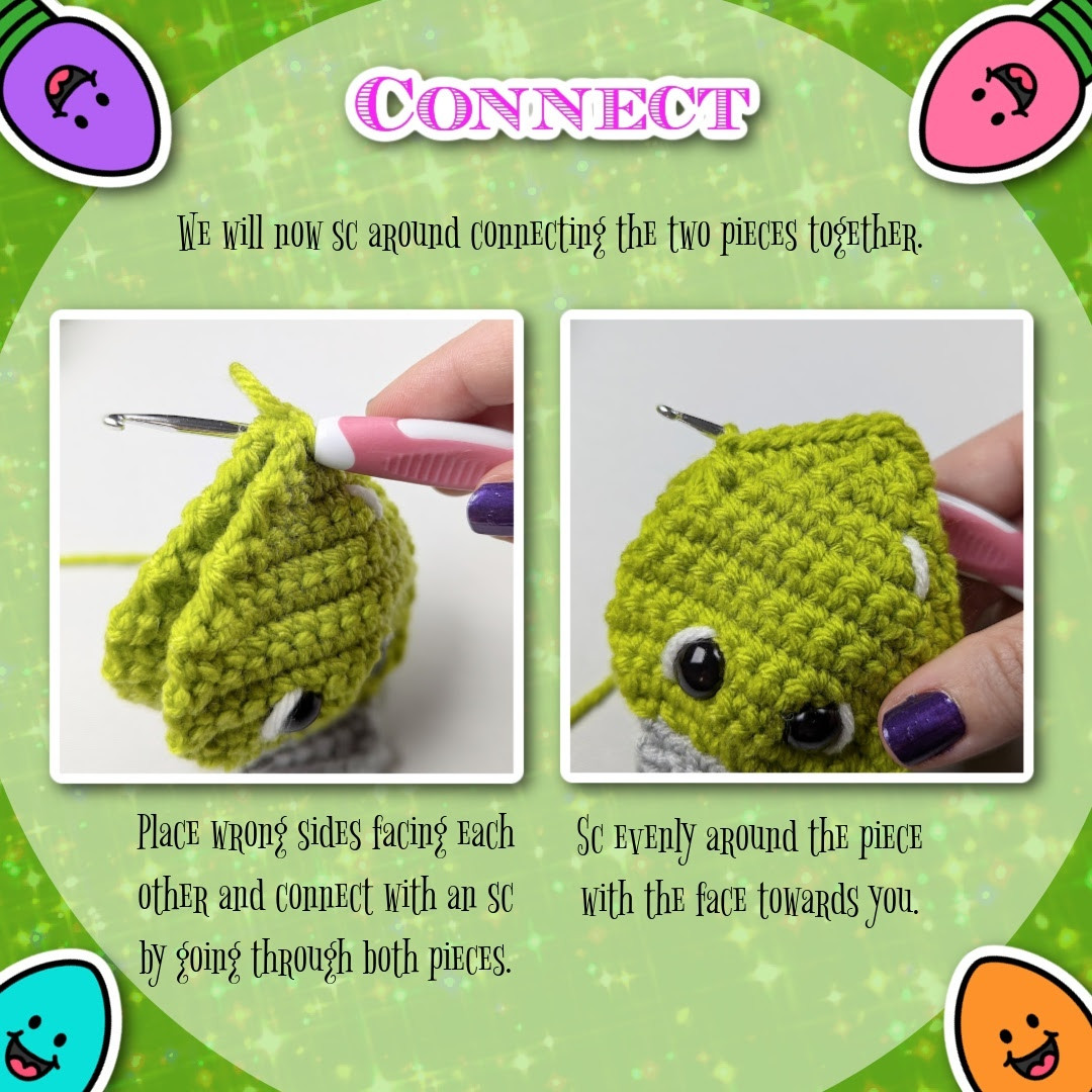 Free Crochet Pattern: Adorable Christmas Light Ornaments
