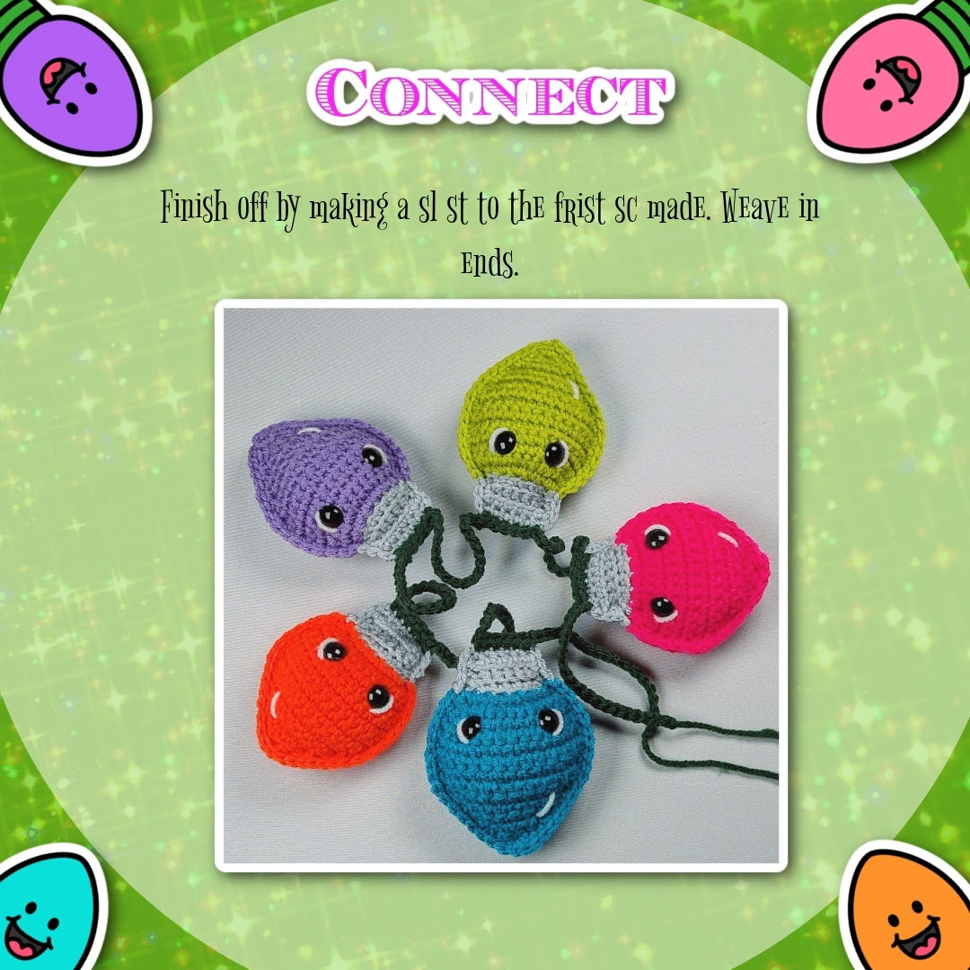 Free Crochet Pattern: Adorable Christmas Light Ornaments