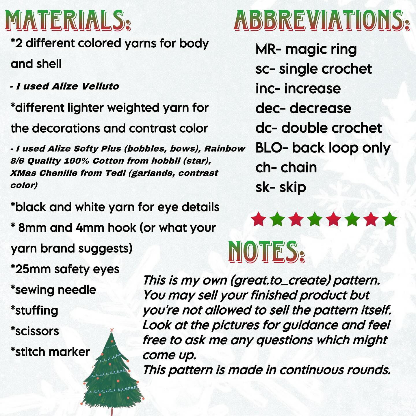 Free Crochet Pattern: Adorable Christmas Tree Turtle