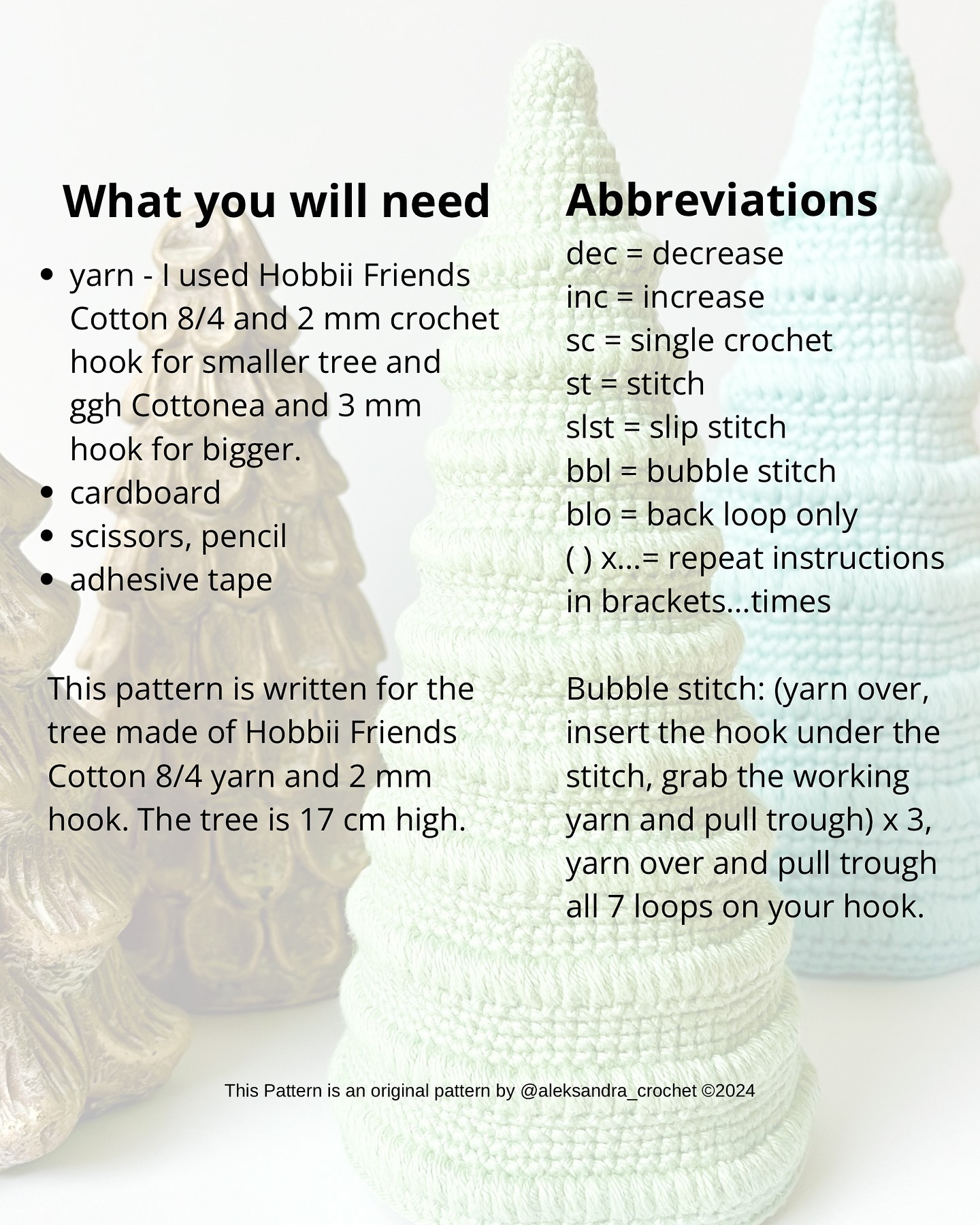 Free Crochet Pattern: Adorable Christmas Trees