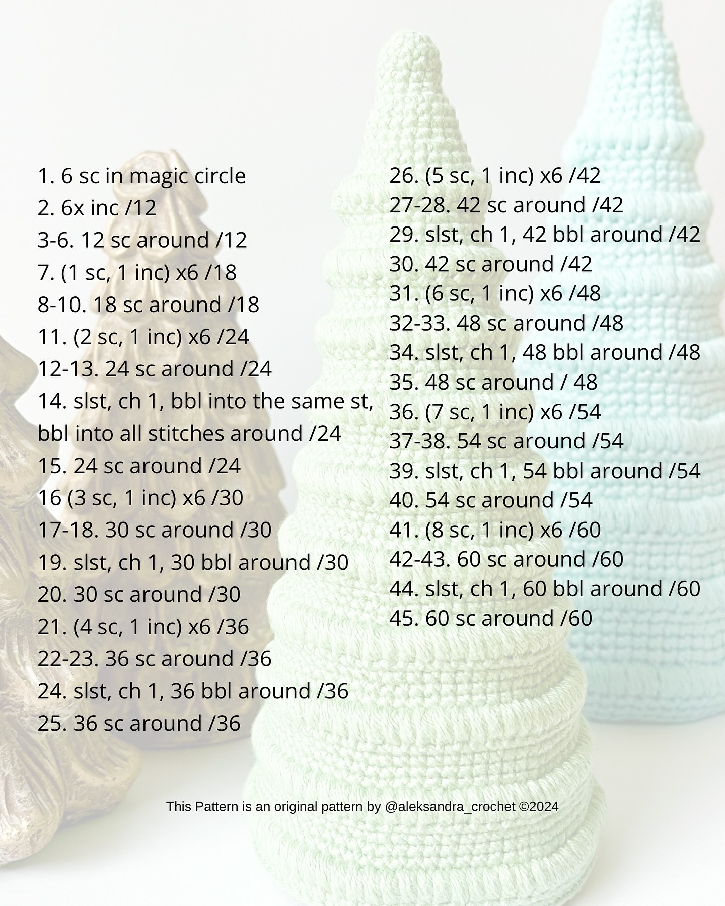 Free Crochet Pattern: Adorable Christmas Trees