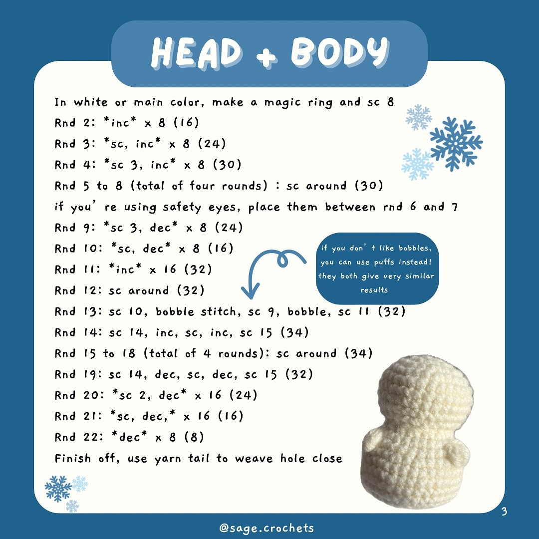 Free Crochet Pattern: Adorable Chubby Polar Bear