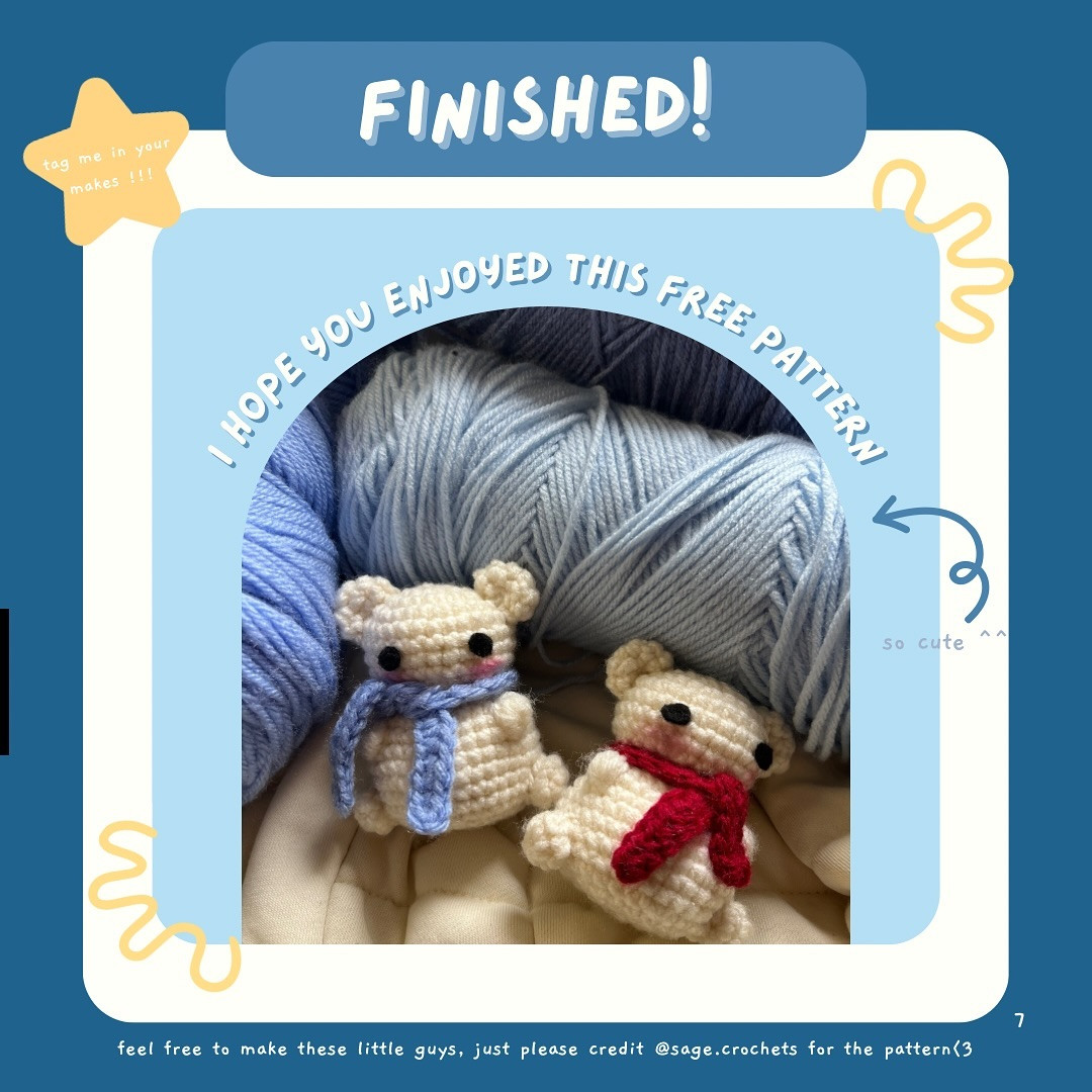 Free Crochet Pattern: Adorable Chubby Polar Bear