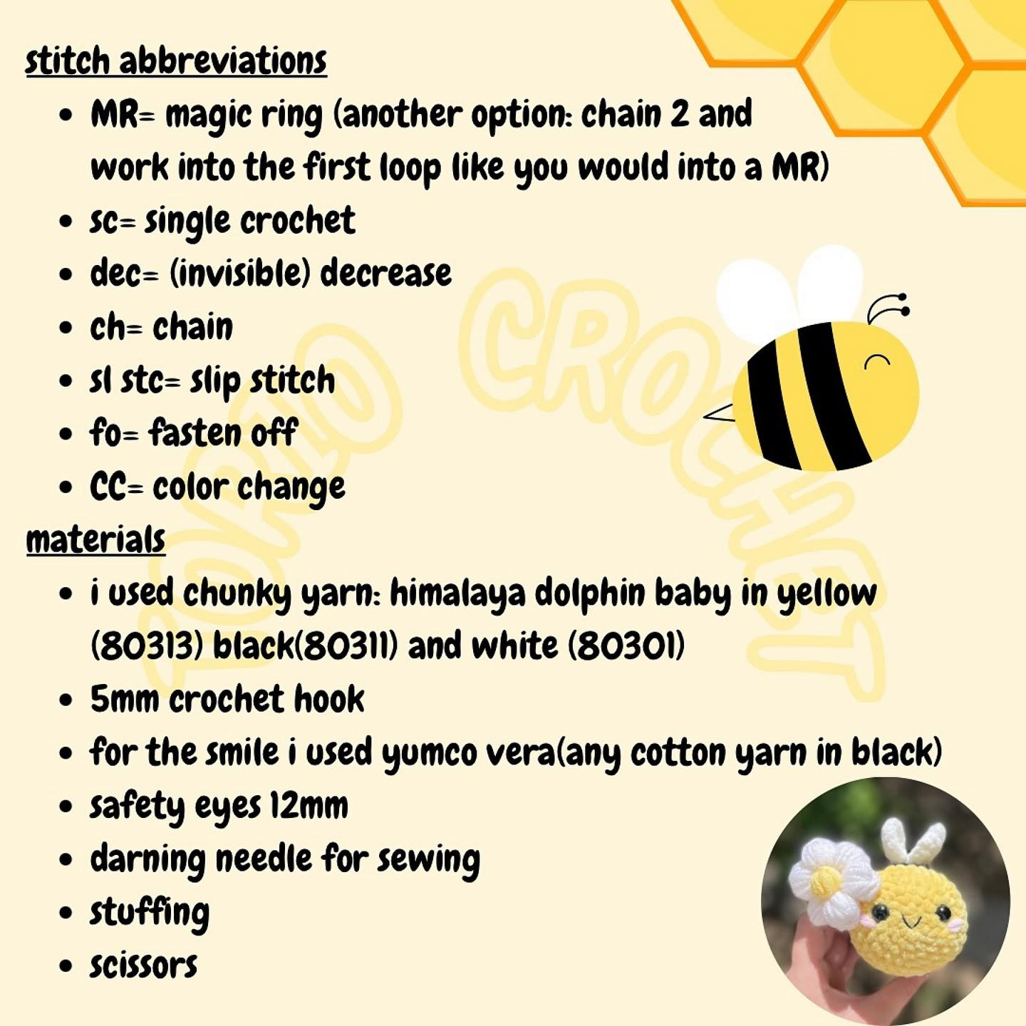 Free Crochet Pattern: Adorable Chunky Bee Amigurumi