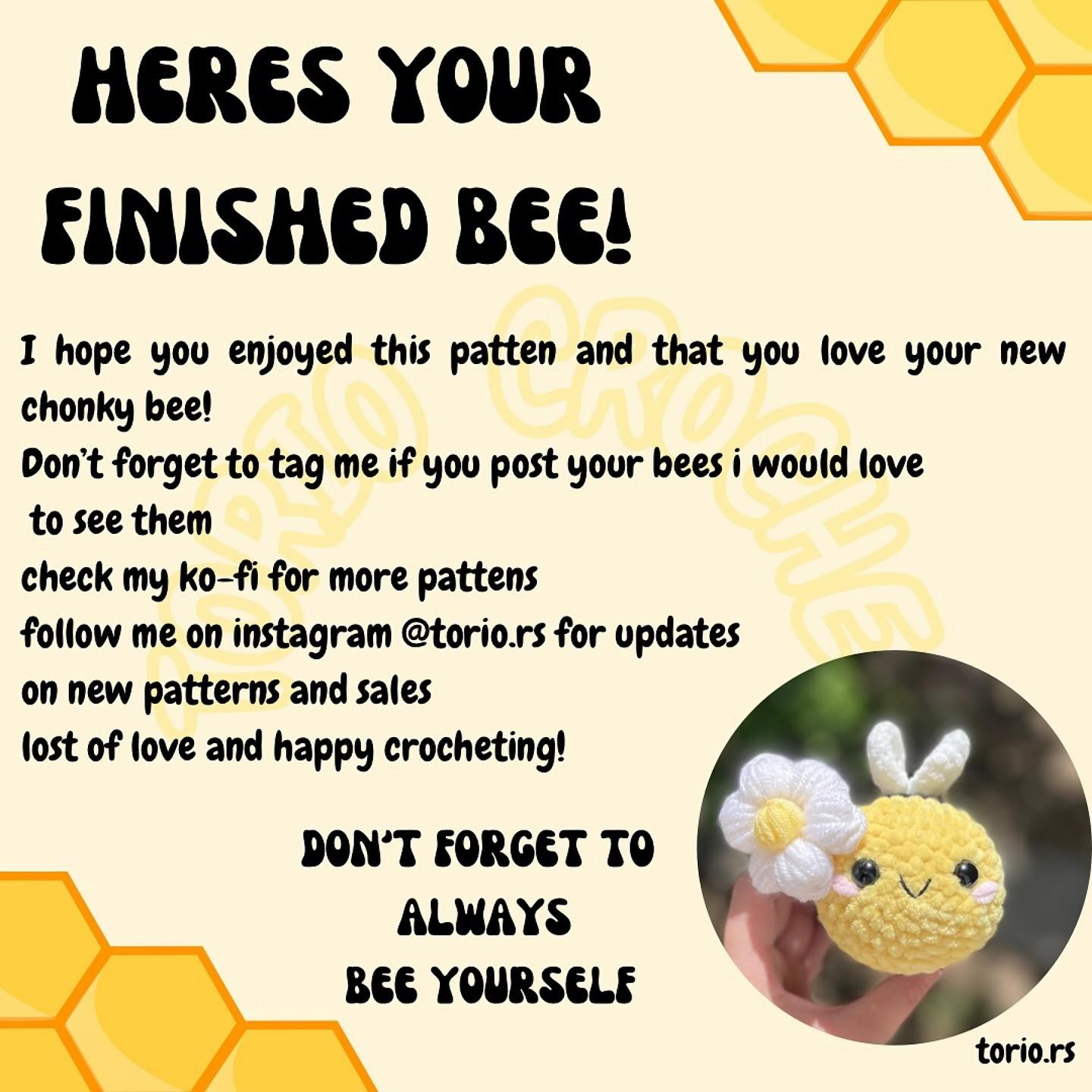 Free Crochet Pattern: Adorable Chunky Bee Amigurumi