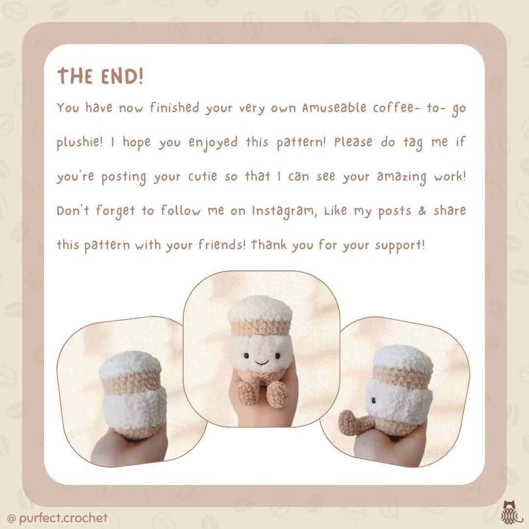 Free Crochet Pattern: Adorable Coffee-to-Go Amigurumi