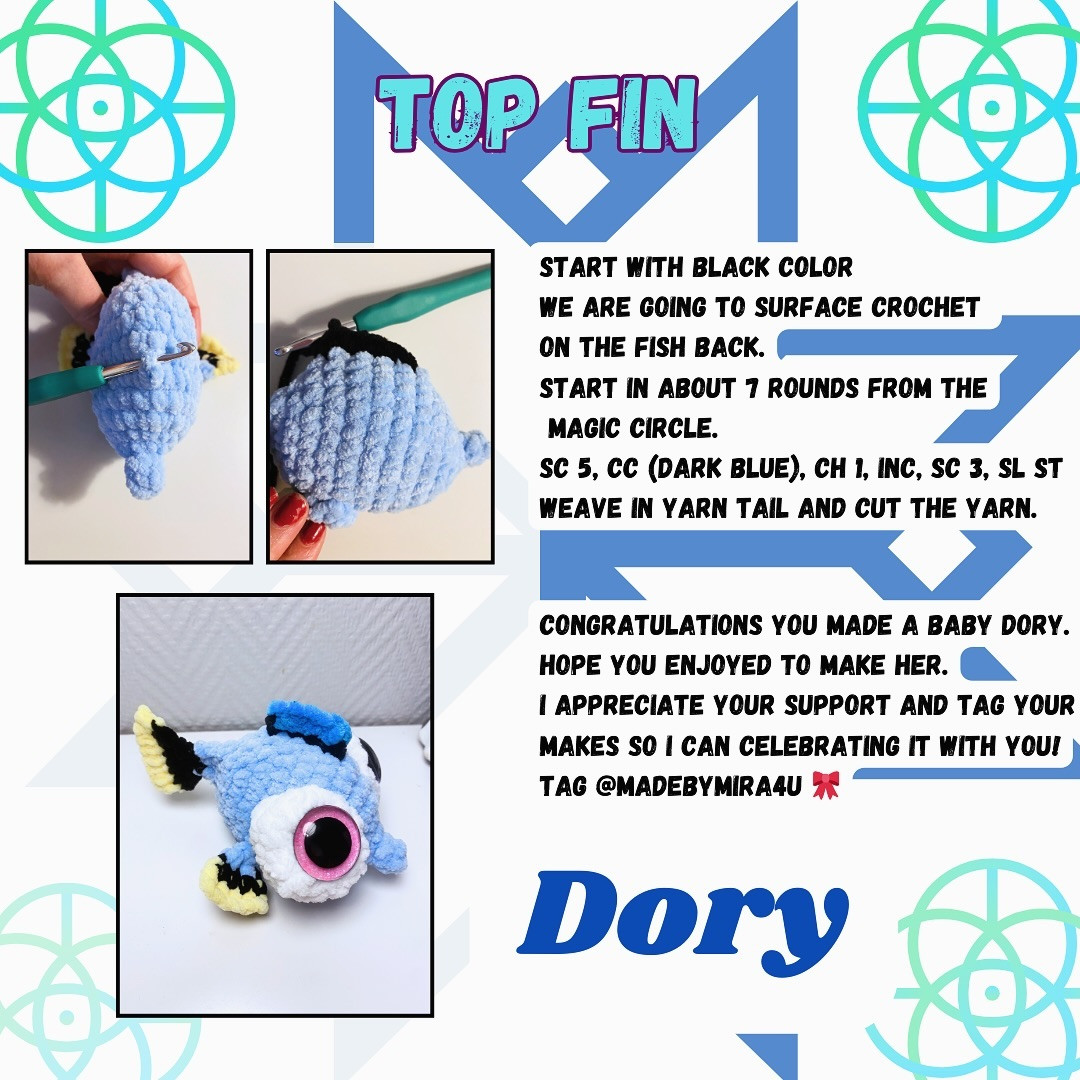 Free Crochet Pattern: Adorable Dory Fish Amigurumi