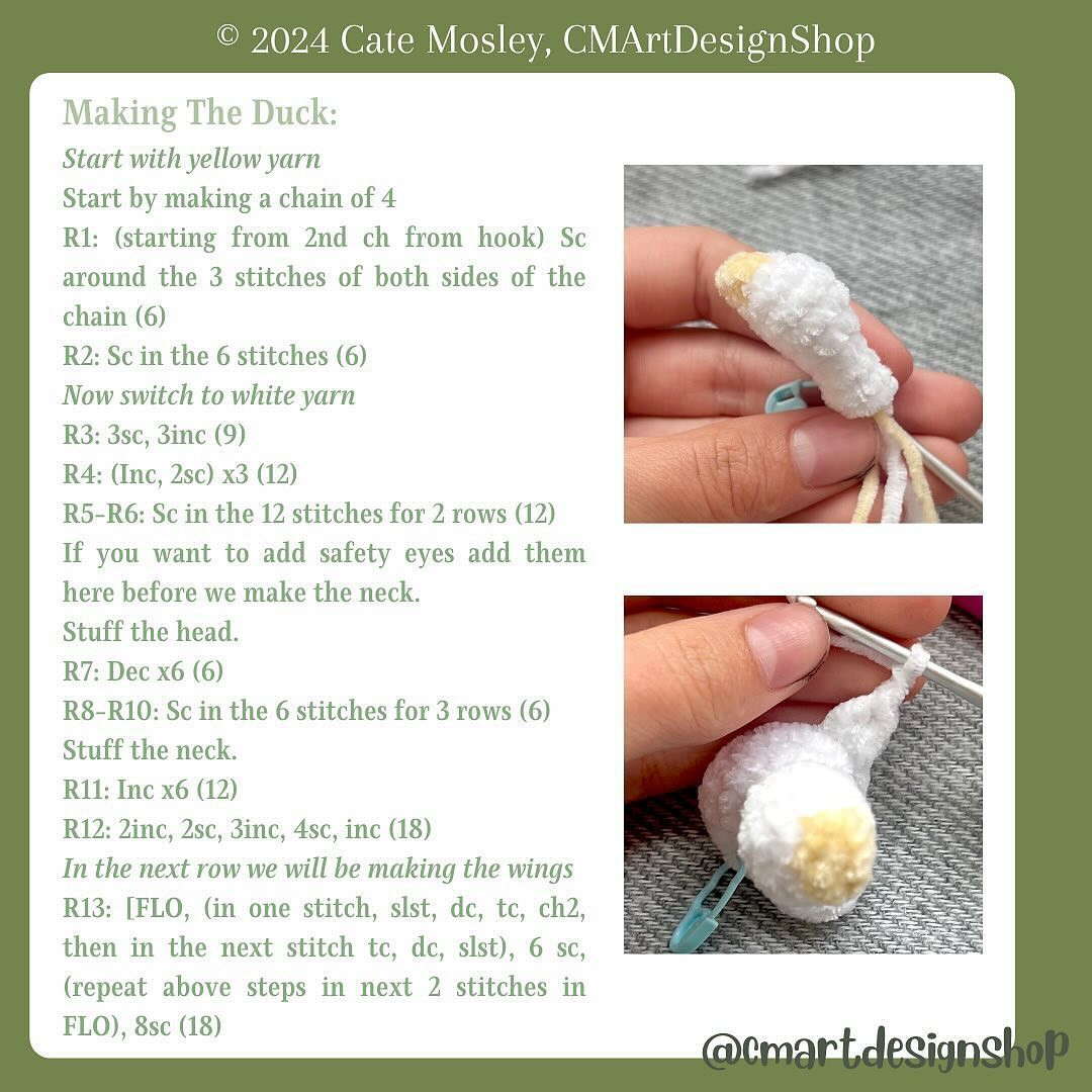 Free Crochet Pattern: Adorable Duck with Frog!