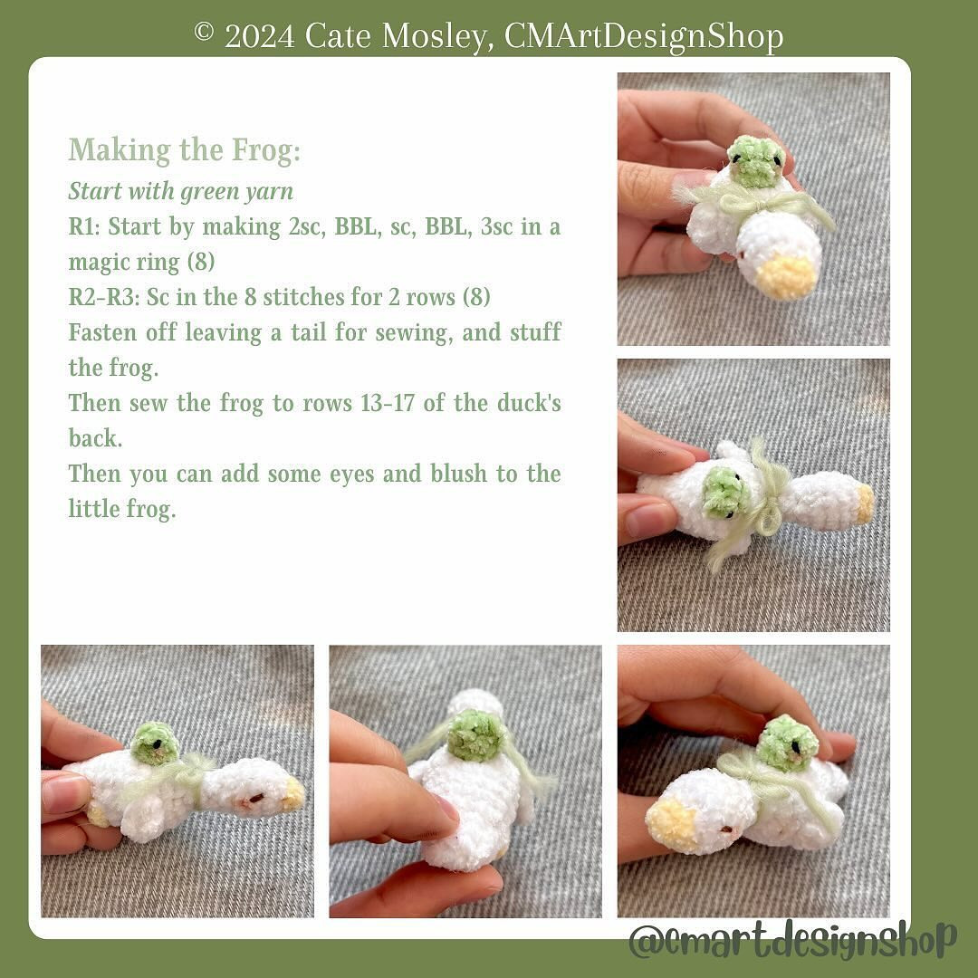 Free Crochet Pattern: Adorable Duck with Frog!