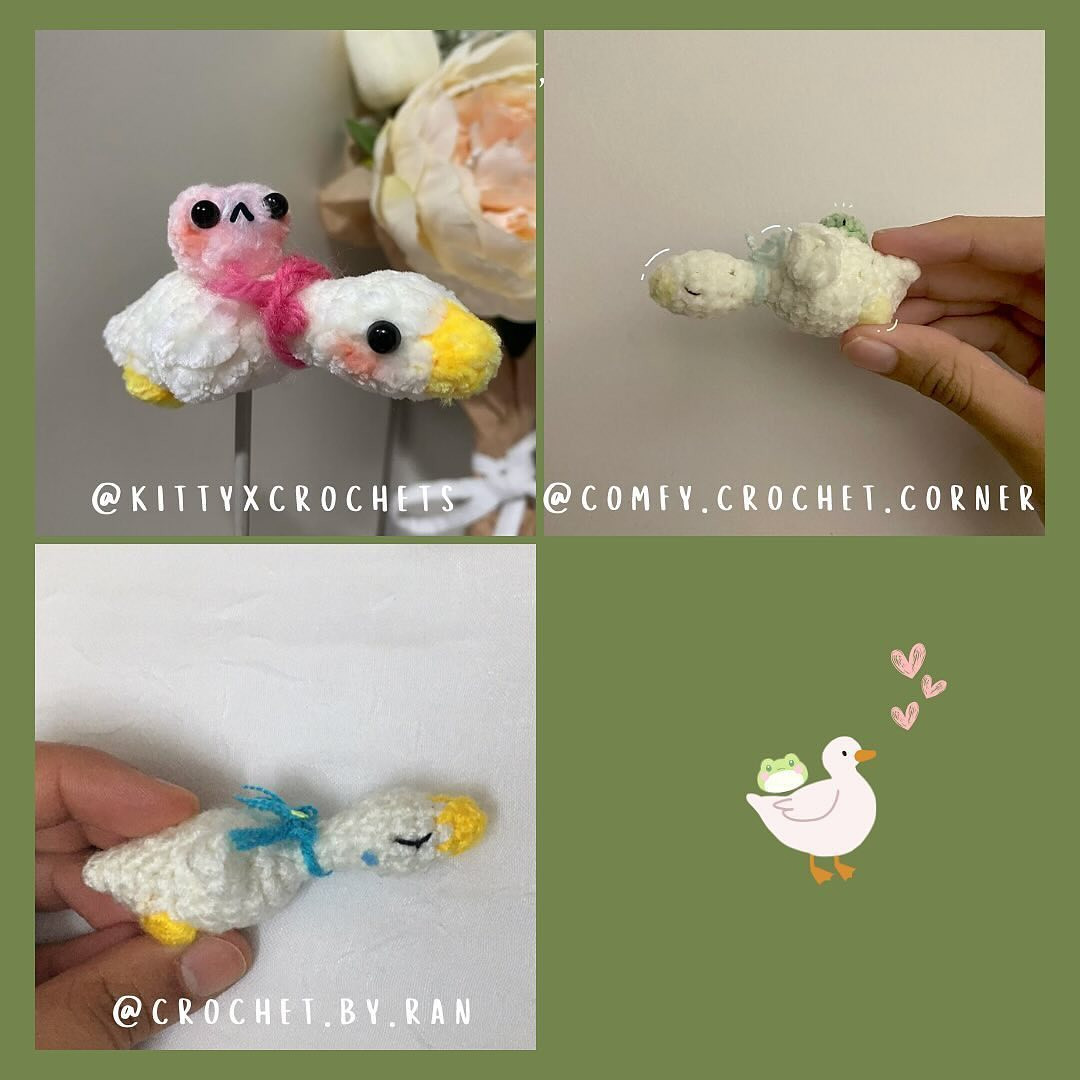 Free Crochet Pattern: Adorable Duck with Frog!